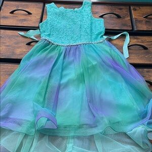 Emily Rose Teal and Lavender Formal Dress